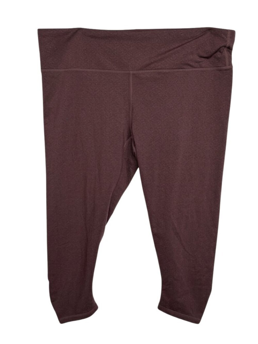 prAna High Waist Capri Leggings XXL Burgundy Mauve Yoga Athletic Plus Size 2X